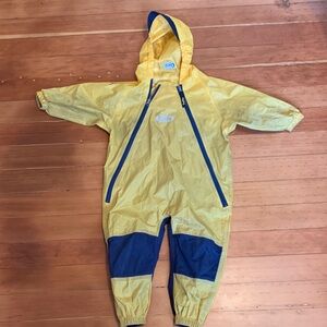 Tuffo Yellow & Navy Kids Waterproof Rainsuit